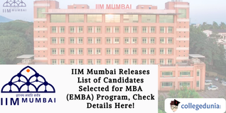 IIM Mumbai Releases List of Candidates Selected for MBA (EMBA) Program, Check Details Here!